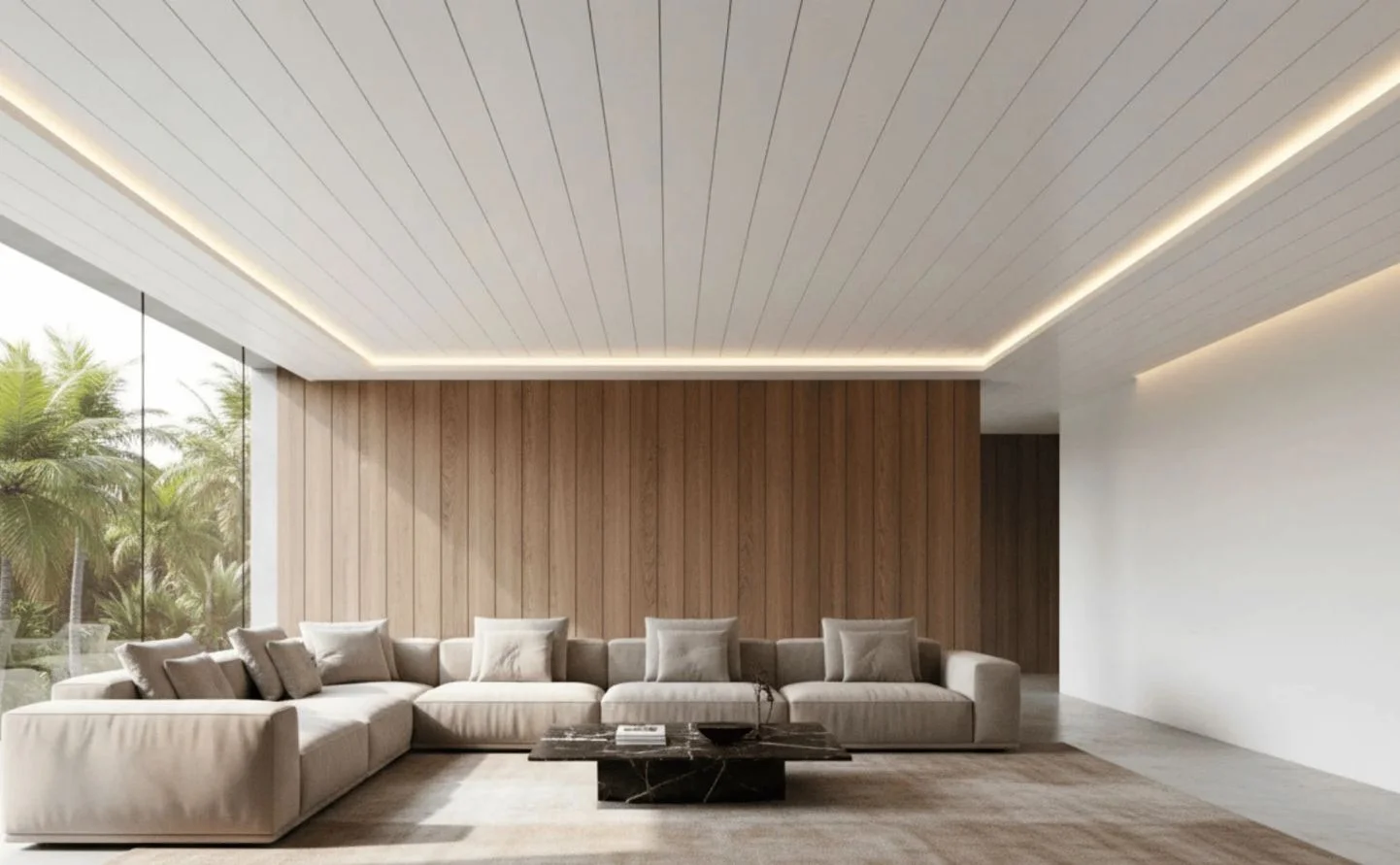 Modern interior with iPanel PVC ceiling panels